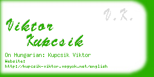 viktor kupcsik business card